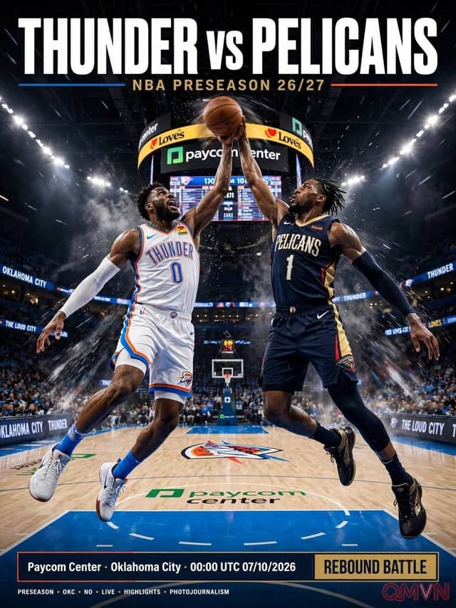 Oklahoma City Thunder vs New Orleans Pelicans: Dàn hậu vệ trẻ Thunder mở màn tiền mùa giải tại Tulsa, Jamahl Mosley ra mắt băng ghế chỉ đạo Pelicans