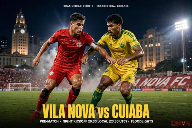 Vila Nova đấu Cuiabá ở vòng 32 Série B: đội đầu bảng bất bại mười trận bảo vệ ngôi số một trên sân OBA kín chỗ, đội khách từng thắng lượt đi tìm đường vào nhóm sáu đội dẫn đầu