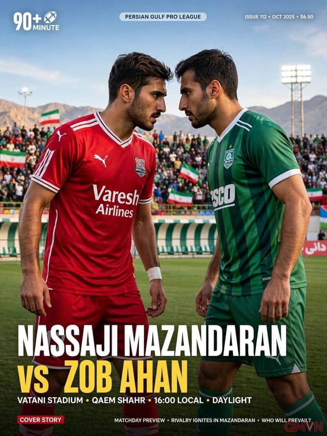 Nassaji Mazandaran đấu Zob Ahan: tân huấn luyện viên Daghighi ra mắt tại Vatani trong cuộc chạm trán của hai hàng công nghèo bàn thắng