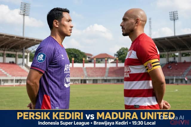 Persik Kediri đấu Madura United: Marcos Reina tìm cách chặn đứng chuỗi ba trận toàn thắng của đội khách và chân sút Dimitar Mitkov tại Brawijaya