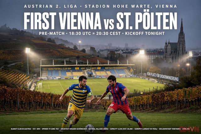 First Vienna vs St. Pölten: Rực lửa thánh địa Hohe Warte định đoạt tấm vé thăng hạng giải Hạng Nhất Áo