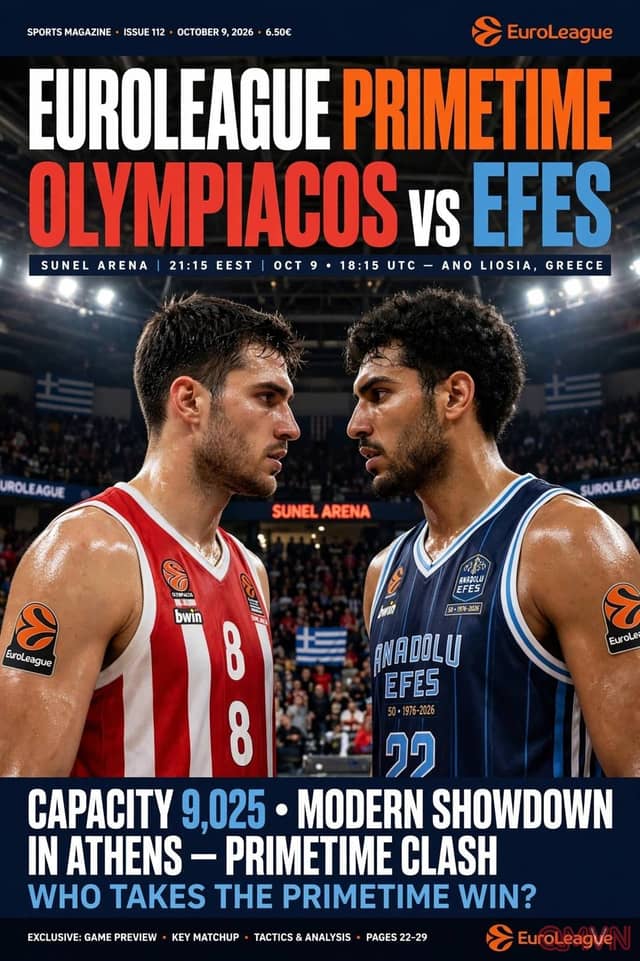 Olympiacos đại chiến Anadolu Efes tại EuroLeague: Khẳng định vị thế top đầu trước thử thách rực lửa từ đại diện Thổ Nhĩ Kỳ