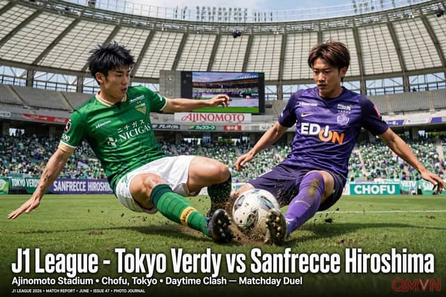 Nhận định Tokyo Verdy vs Sanfrecce Hiroshima tại J1 League: Sức nóng chảo lửa Ajinomoto Stadium, bản lĩnh ứng viên vô địch và bài toán phòng ngự