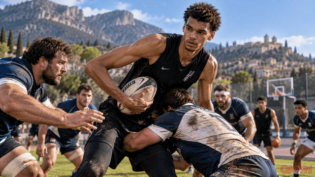 Từ thiền viện Trung Quốc đến sân rugby nước Pháp, Victor Wembanyama chuẩn bị cho giấc mơ vô địch NBA cùng Spurs