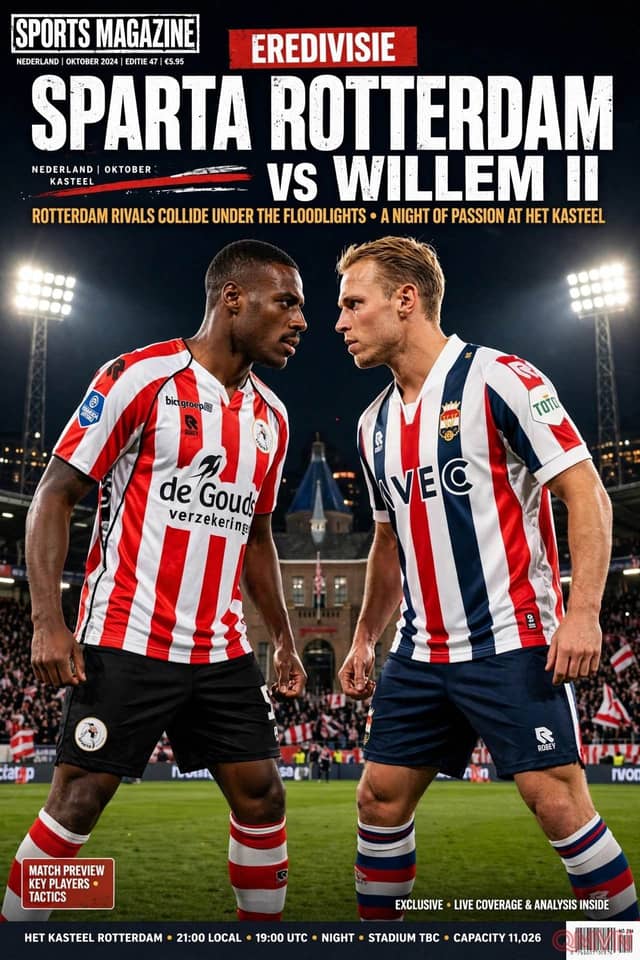 Sparta Rotterdam vs Willem II: Cuộc chiến thoát khỏi đáy Eredivisie tại Het Kasteel, Rogier Meijer chịu sức ép trước đội bét bảng chưa biết thắng