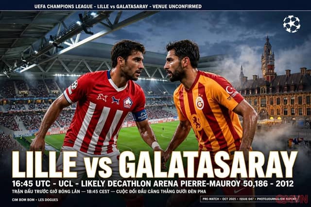 Nhận định Lille vs Galatasaray, 16:45 UTC ngày 21/10: cuộc chiến sinh tử của hai đội chưa có điểm tại Champions League
