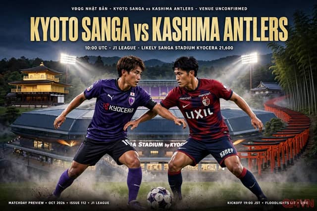 Kyoto Sanga đại chiến Kashima Antlers tại J1 League: Chảo lửa Sanga Stadium thử thách bản lĩnh ứng viên vô địch xứ Phù Tang