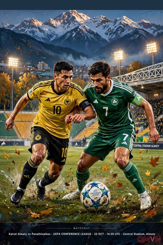 Kairat Almaty vs Panathinaikos: Đội bóng Kazakhstan tìm lại niềm tin trên sân nhà trước thử thách lớn từ đội đầu bảng Hy Lạp ở Conference League