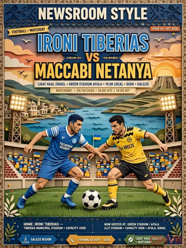 Ironi Tiberias vs Maccabi Netanya: Đội bét bảng sống trong bất ổn tìm cách chặn chuỗi ba trận thua trước đối thủ quen thuộc