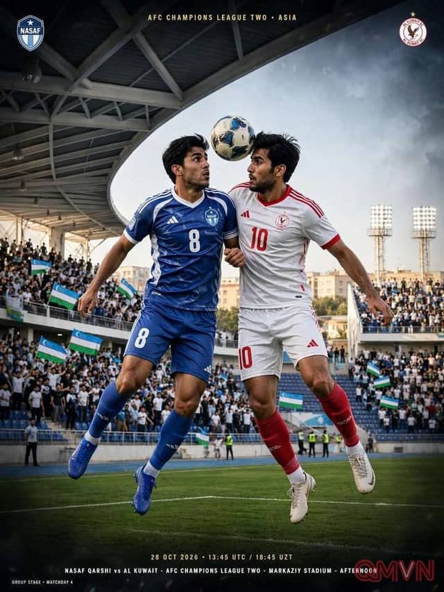 Nasaf Qarshi đối đầu Al Kuwait tại Cúp C2 Châu Á: Pháo đài Trung Á thử lửa bản lĩnh nhà vua vùng Vịnh tranh ngôi đầu