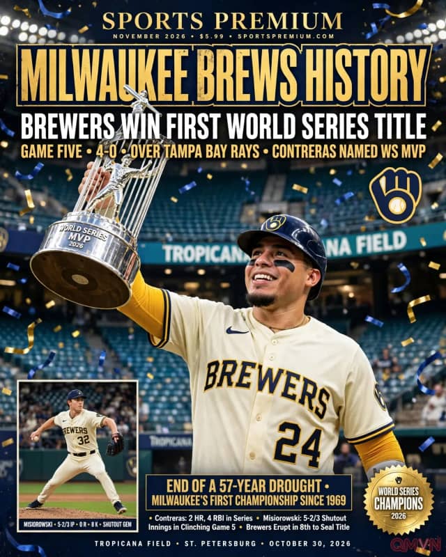Milwaukee Brewers lần đầu vô địch World Series sau chiến thắng trước Tampa Bay Rays, khép lại 57 năm chờ đợi