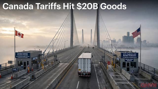 Thuế trả đũa của Canada đối với 20 tỷ USD hàng Mỹ có hiệu lực, leo thang chiến tranh thương mại với Mỹ tại biên giới Detroit
