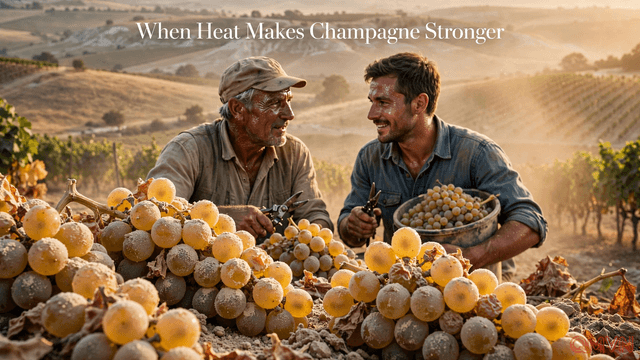 Pháp: Nắng nóng kỷ lục khiến rượu Champagne 2026 mạnh hơn bao giờ hết, chạm mốc 15 độ cồn