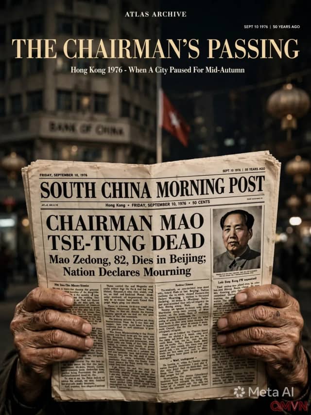 Nửa thế kỷ trước, tin Mao Trạch Đông qua đời khiến Hồng Kông chìm trong nỗi bàng hoàng giữa đêm Trung thu