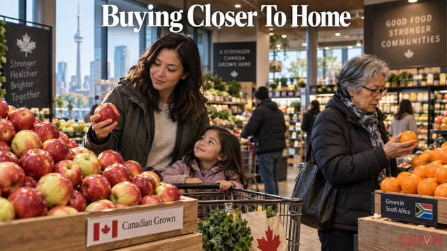 Người Canada ưu tiên hàng nội địa, những kệ siêu thị đang đổi thay vì căng thẳng với Mỹ