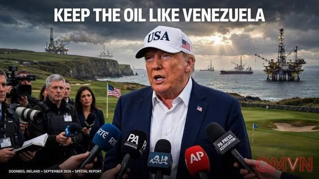 Trump nói Mỹ có thể ở lại Iran và giữ dầu như thỏa thuận Venezuela tại Ireland