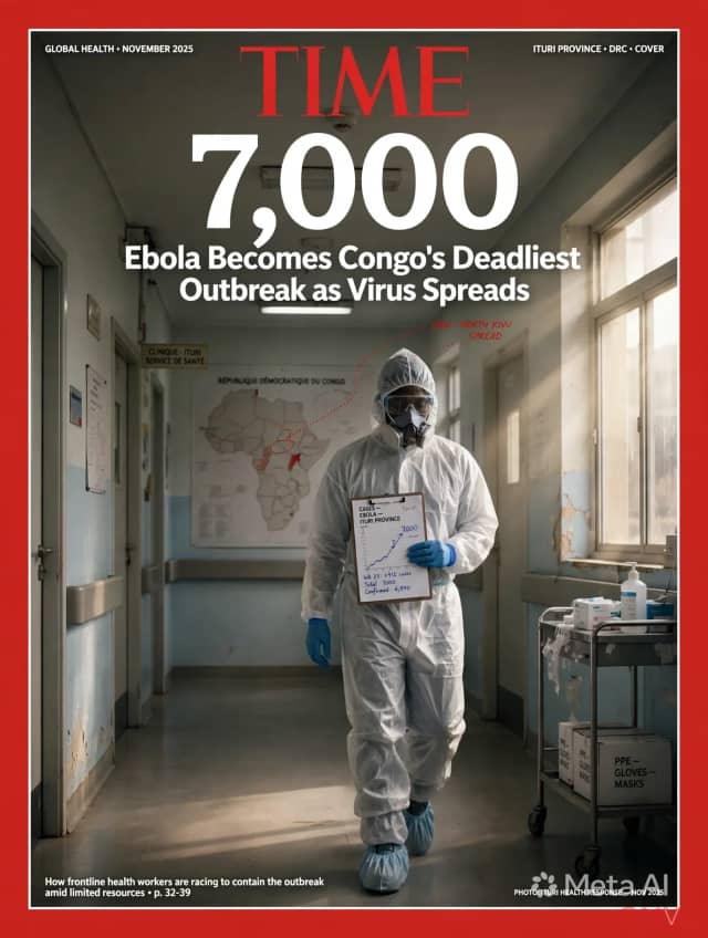 Số ca Ebola tại Cộng hòa Dân chủ Congo vượt 7.000 khi dịch bệnh lan sang tỉnh thứ bảy South Ubangi