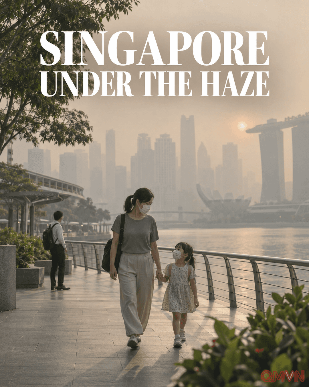 Khói mù từ cháy rừng Indonesia bao trùm Singapore, chất lượng không khí chạm ngưỡng có hại cho sức khỏe