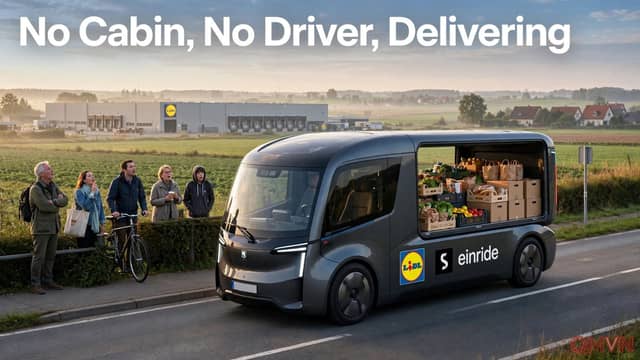 Einride và Lidl triển khai xe tải tự hành không buồng lái đầu tiên trên đường công cộng Đức