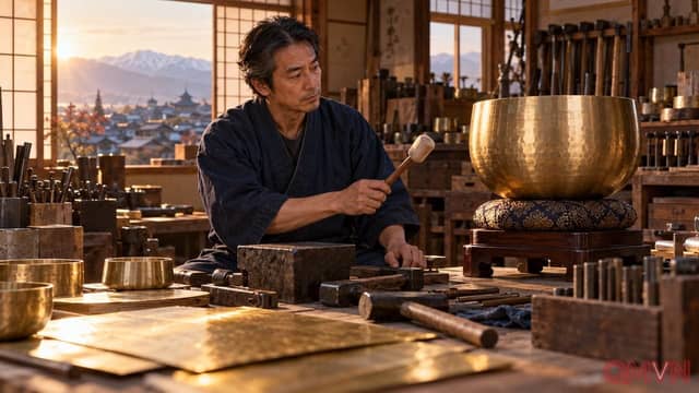 Người giữ tiếng chuông orin ở Nhật Bản: Yoshinori Shimatani tìm sự tĩnh lặng trong từng nhát búa