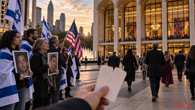 Trước buổi chiếu NAZA ở New York, người Israel biểu tình và nhắc về con tin giữa tranh cãi thương vong Gaza