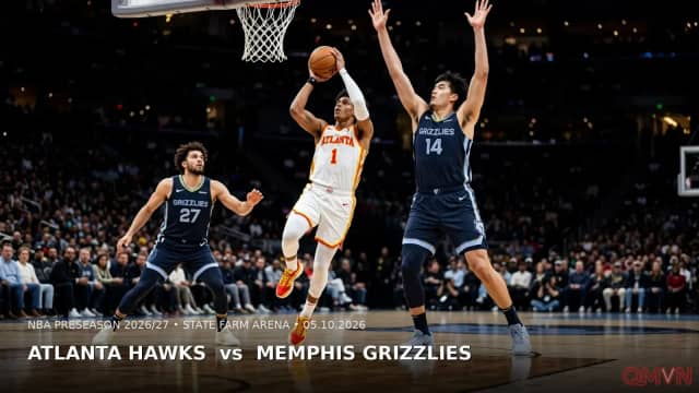 Atlanta Hawks đón Memphis Grizzlies ở trận mở màn tiền mùa giải NBA: Jalen Johnson thử lửa đội hình mới, Cameron Boozer ra mắt sân chơi chuyên nghiệp