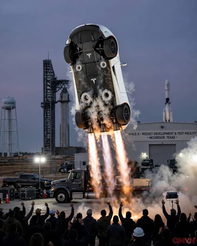 Tesla ra mắt Roadster mới gắn động cơ đẩy SpaceX, lộn nhào trên không và vượt qua xe tải nhưng phải đến năm 2028 mới sản xuất