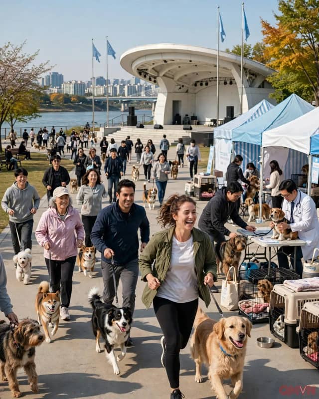 Thị trưởng Seoul Oh Se-hoon chạy bộ cùng chó cưng, kêu gọi người nuôi coi thú cưng là thành viên gia đình đến trọn đời