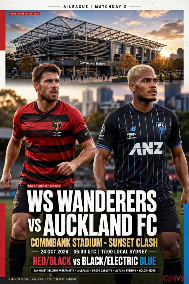 Western Sydney Wanderers quyết đấu Auckland FC trong trận cầu rực lửa khẳng định tham vọng tại vòng 2 giải VĐQG Australia