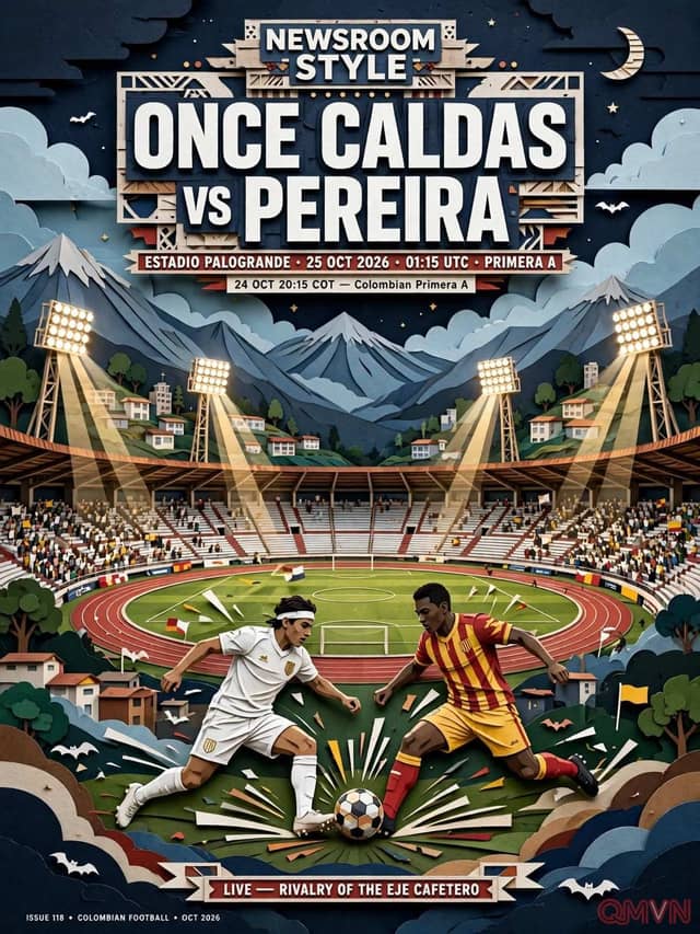 Once Caldas đại chiến Deportivo Pereira trong trận derby vùng Eje Cafetero nảy lửa tại giải VĐQG Colombia