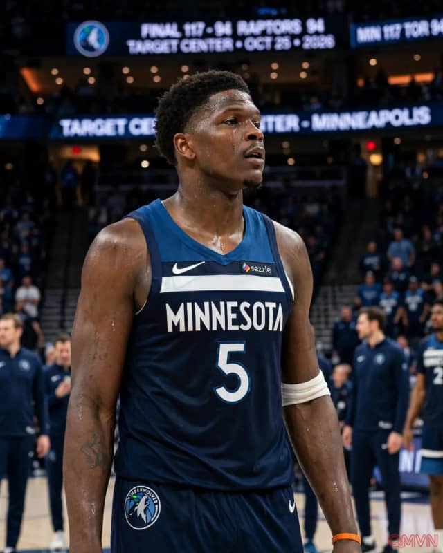 Anthony Edwards tỏa sáng, Minnesota Timberwolves dễ dàng đánh bại Toronto Raptors vắng Kawhi Leonard để giữ mạch toàn thắng