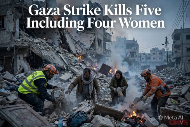 Không kích của Israel ở thành phố Gaza khiến năm người thiệt mạng, trong đó có hai mẹ con Kitô giáo, lệnh ngừng bắn thêm lung lay