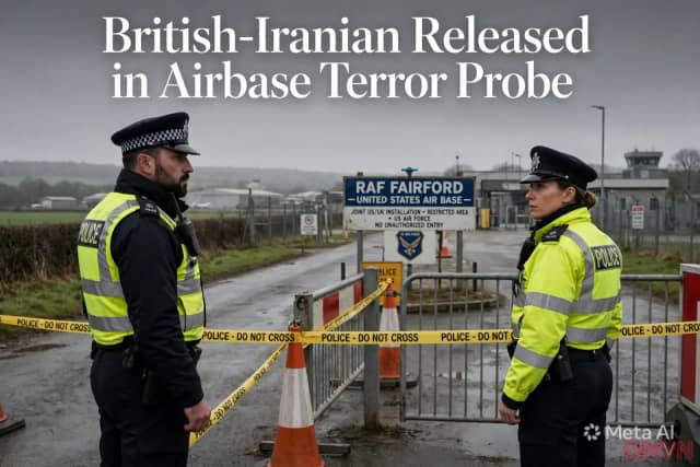 Nghi phạm mang hai quốc tịch Anh - Iran trong vụ nghi âm mưu khủng bố căn cứ RAF Fairford được tại ngoại, cuộc điều tra vẫn tiếp diễn
