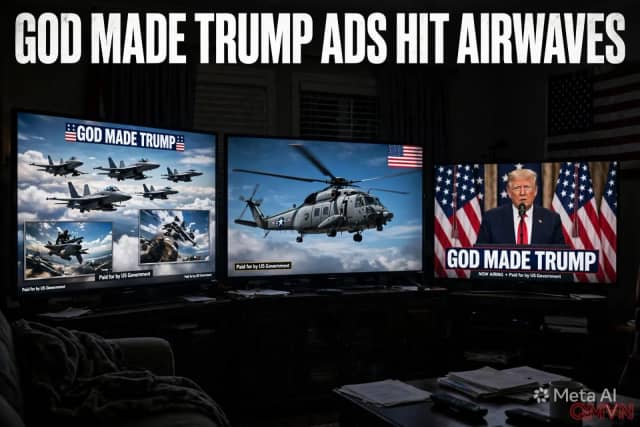 “Chúa tạo ra Trump”: loạt quảng cáo bằng tiền thuế có hình ảnh tổng thống phủ sóng nước Mỹ vài tuần trước bầu cử giữa kỳ, bị chỉ trích từ cả hai đảng