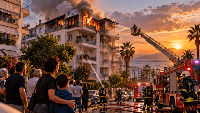 Vụ cháy căn hộ ở Antalya: Sơ tán cư dân giữa khói lửa, cảnh sát xác minh nguyên nhân và thông tin về người thuê nhà