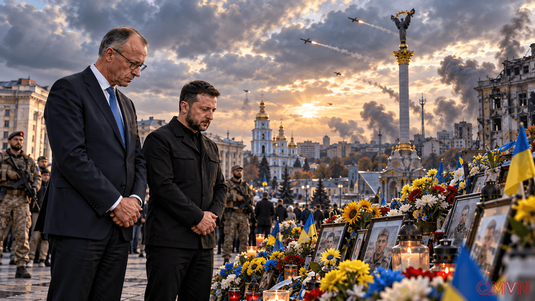 Giữa còi báo động ở Kyiv, Thủ tướng Merz công bố viện trợ mới và khẳng định Đức không lùi bước trước sức ép Nga
