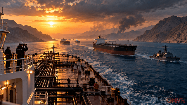 Tàu dầu trở lại eo biển Hormuz giữa làn sóng tấn công mới, đẩy thị trường năng lượng thế giới trước thử thách