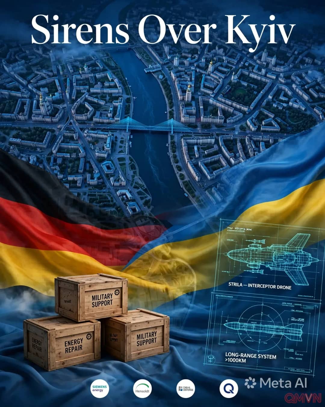 Giữa tiếng còi báo động và tên lửa rền vang tại Kyiv, Thủ tướng Đức Friedrich Merz cam kết viện trợ quân sự và hợp tác vũ khí chiến lược