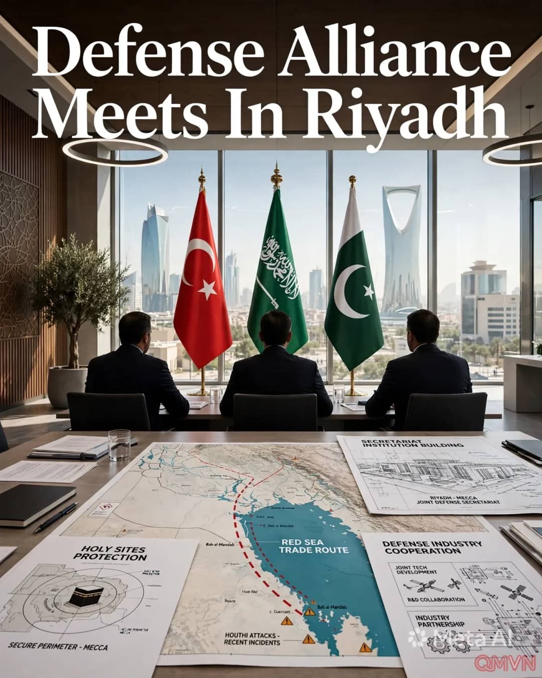 Định hình trục phòng thủ chiến lược mới: Thổ Nhĩ Kỳ, Ả Rập Xê Út và Pakistan nhóm họp tại Riyadh nhằm củng cố an ninh tập thể