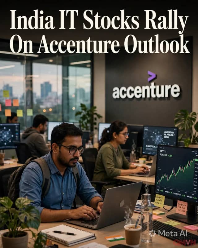 Cổ phiếu công nghệ Ấn Độ tăng điểm khi triển vọng khả quan của Accenture xoa dịu lo ngại về trí tuệ nhân tạo
