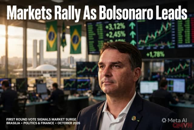 Flávio Bolsonaro vượt mặt các cuộc thăm dò, dẫn trước Lula ở vòng một bầu cử Brazil, thị trường hân hoan chờ vòng quyết định ngày 25/10