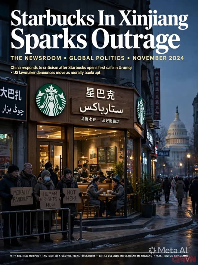 Starbucks mở những quán cà phê đầu tiên tại Tân Cương, hứng chỉ trích gay gắt từ nghị sĩ Mỹ và bị Bắc Kinh bác bỏ quyết liệt