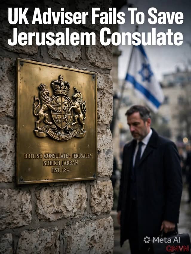 Cố vấn an ninh quốc gia Anh bí mật tới Israel nhằm cứu Tổng lãnh sự quán Jerusalem: Khủng hoảng ngoại giao leo thang đỉnh điểm