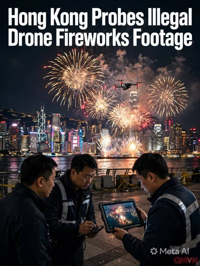 Hồng Kông điều tra nghi vấn bay drone trái phép trên cảng Victoria sau khi đoạn phim pháo hoa Quốc khánh của một du khách đại lục lan truyền, gây phẫn nộ trên mạng