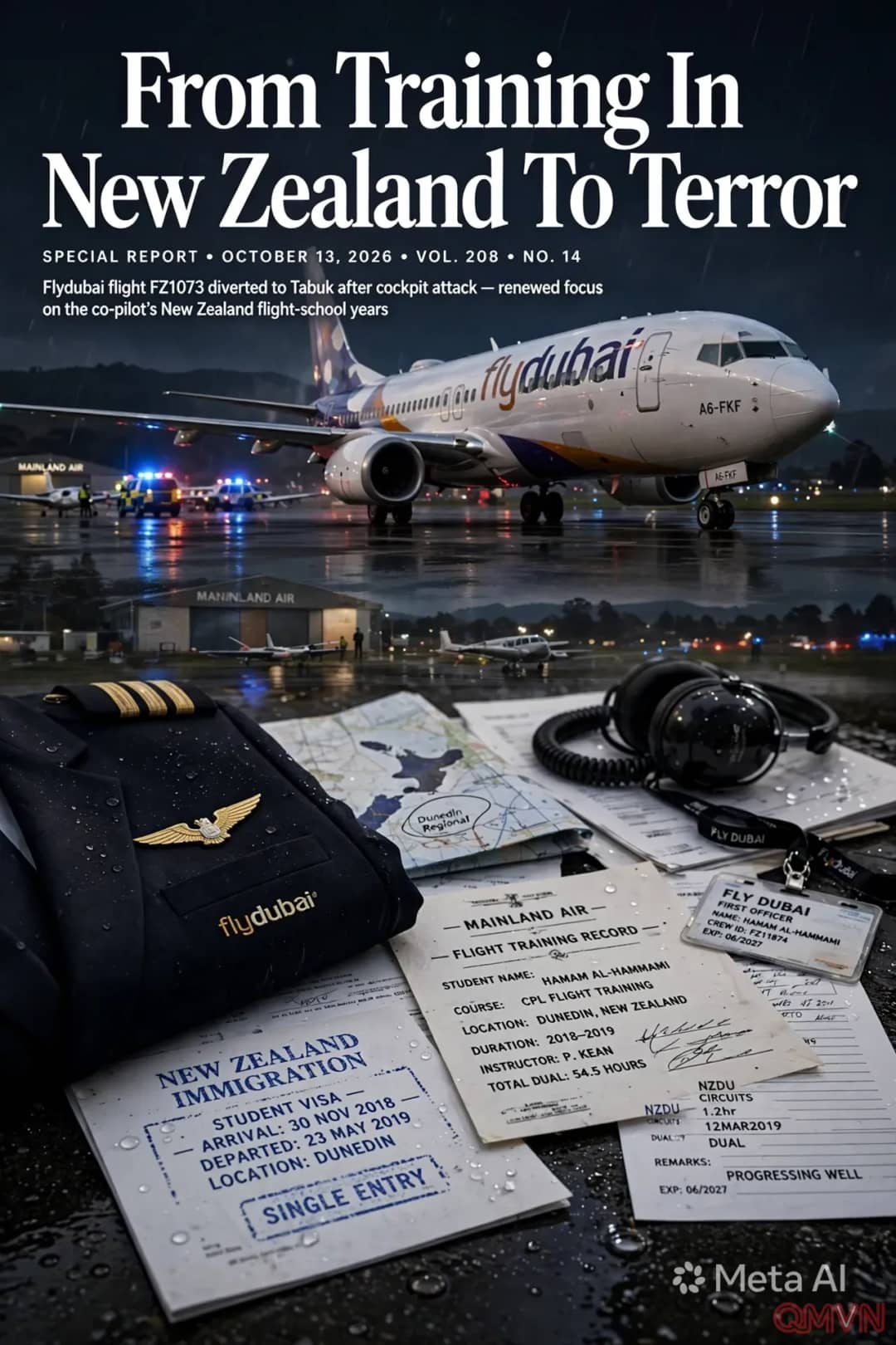 Cơn ác mộng ở độ cao hơn 10.000 mét: cơ phó flydubai bị cáo buộc tấn công cơ trưởng từng học bay tại New Zealand
