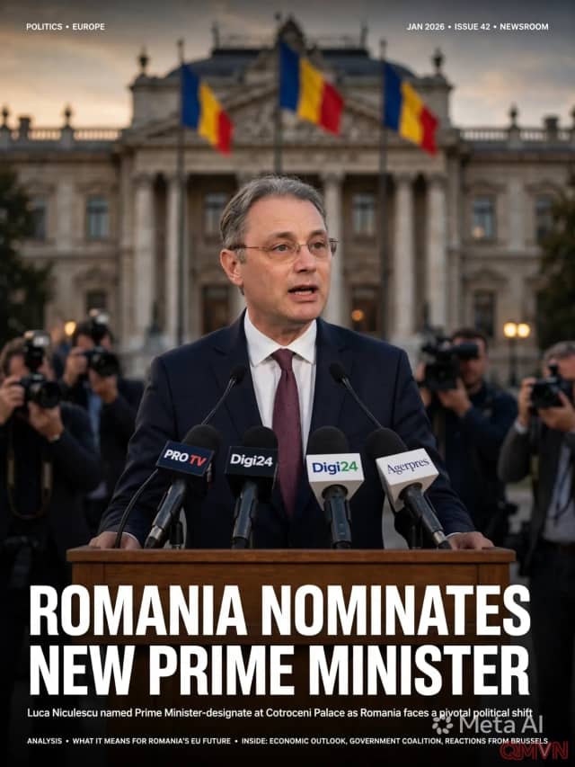 Tổng thống Romania đề cử nhà ngoại giao Luca Niculescu làm thủ tướng, nỗ lực lần thứ tư nhằm thoát khủng hoảng chính trị kéo dài