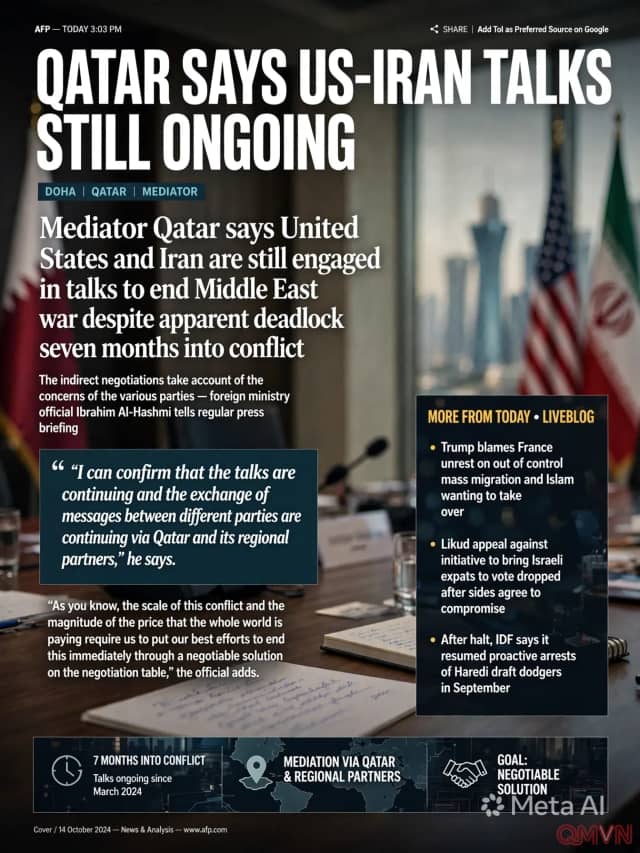 Qatar: đàm phán Mỹ - Iran vẫn tiếp diễn dù có dấu hiệu bế tắc