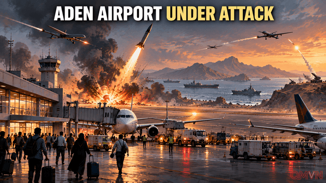 Houthi tấn công sân bay Aden khi chiến sự Yemen leo thang quanh Bab el-Mandeb và Mocha