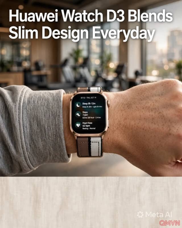 Huawei ra mắt đồng hồ Watch D3 tích hợp túi khí đo huyết áp chuẩn y tế, mở ra cách theo dõi sức khỏe tim mạch hằng ngày