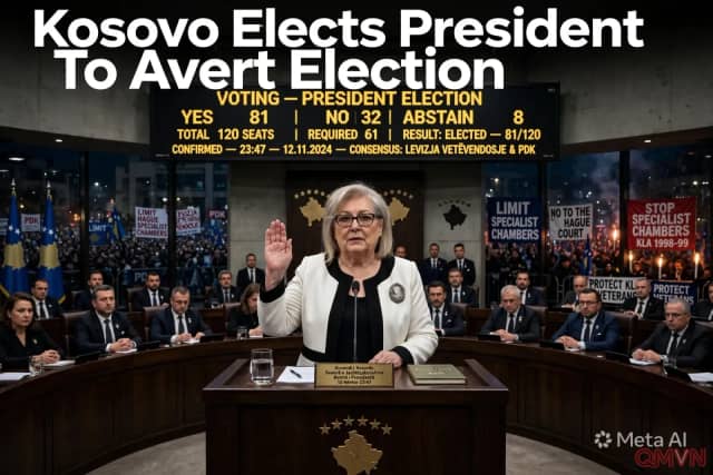 Nghị viện Kosovo bầu tân Tổng thống trong đêm nhằm ngăn chặn bầu cử sớm giữa khủng hoảng tư pháp
